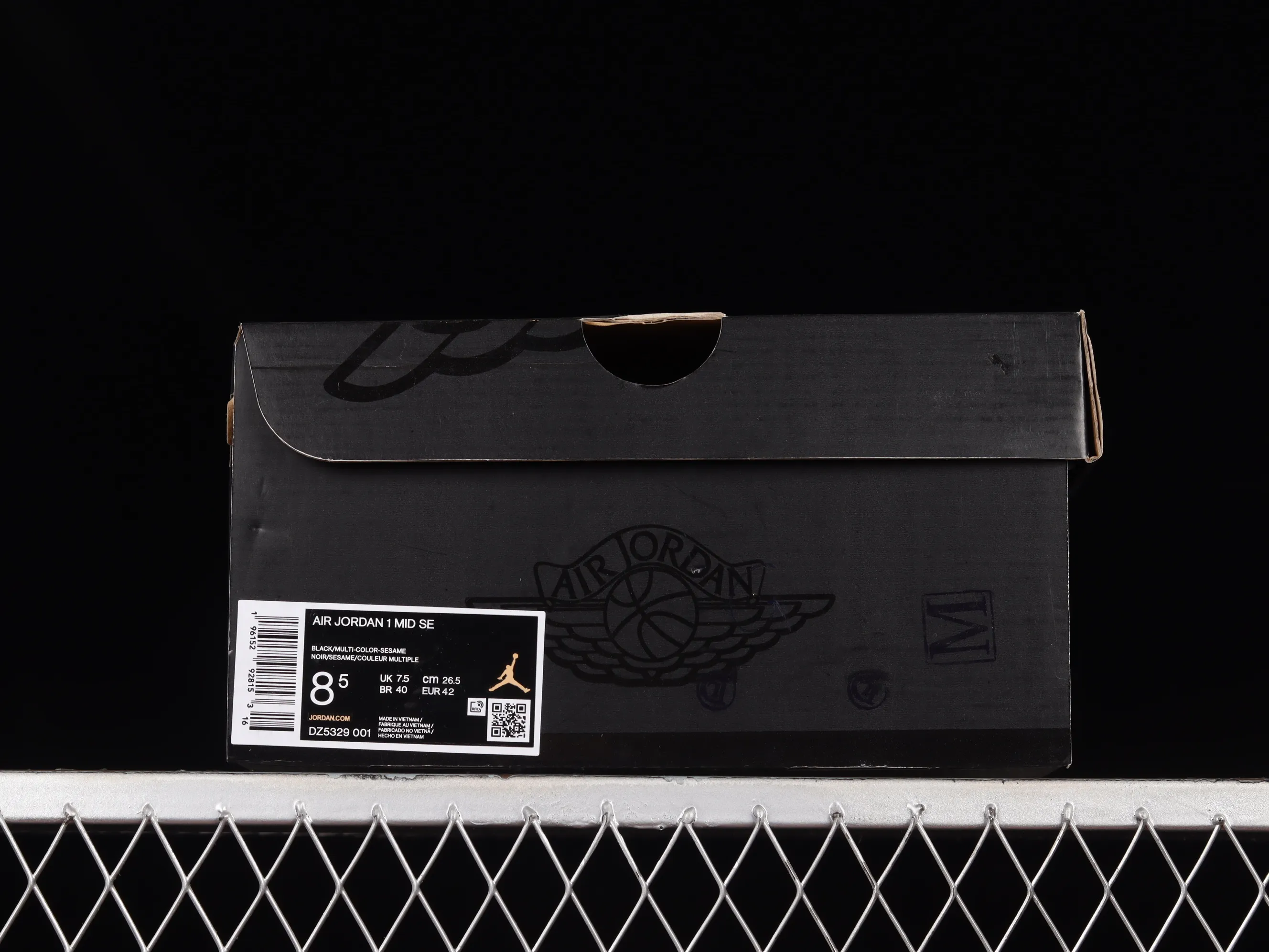 All categories Air Jordan Jordan series basketball shoes Air Jordan 1 Mid G version pure original Air Jordan 1 Mid "Tartan Swoosh" AJ1 Joe 1 plaid skirt black brown red Zhongbang basketball shoes DZ5329-001